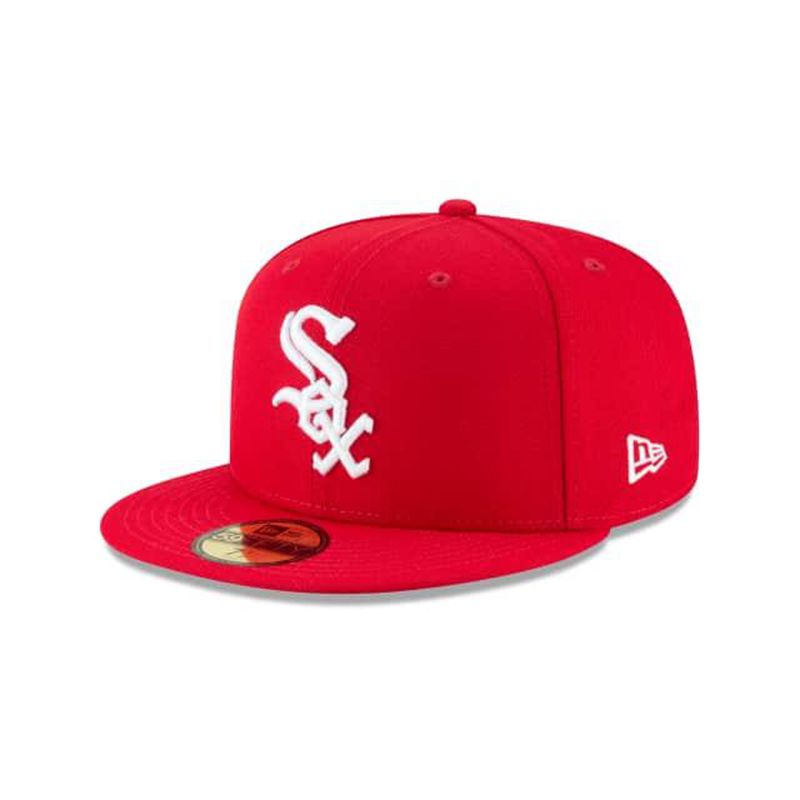 MLB Chicago White Sox Basic 59Fifty Fitted (YMD9388) - Red New Era Caps